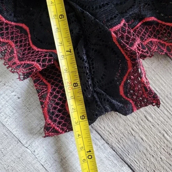 POPSI | "Casual Babe" Bralette Set in Black/Red sz XL - Picture 8 of 8